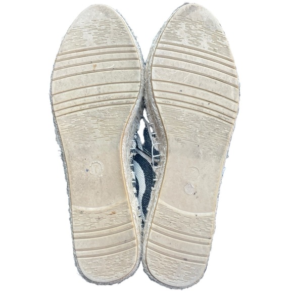 Dirty Laundry Linen Platform Espadrilles Zebra Print Black Tan Size 7 - Picture 7 of 11